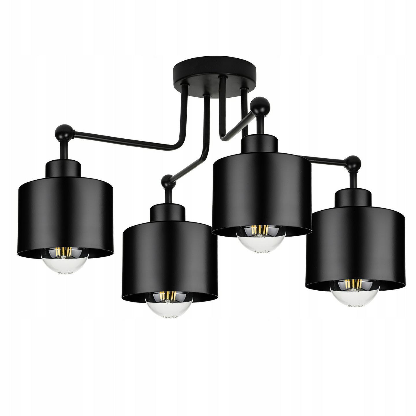 Lampa LOFT ABI P2 czarna 4xE27 – Nowoczesne oświetlenie do Twojego wnętrza
