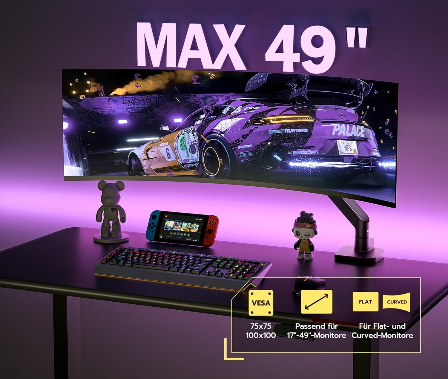 Kompatybilność z monitorami płaskimi i zakrzywionymi