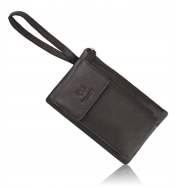 Saszetka męska skórzana do ręki brązowa T-90-BR – Elegancja i funkcjonalność na co dzień