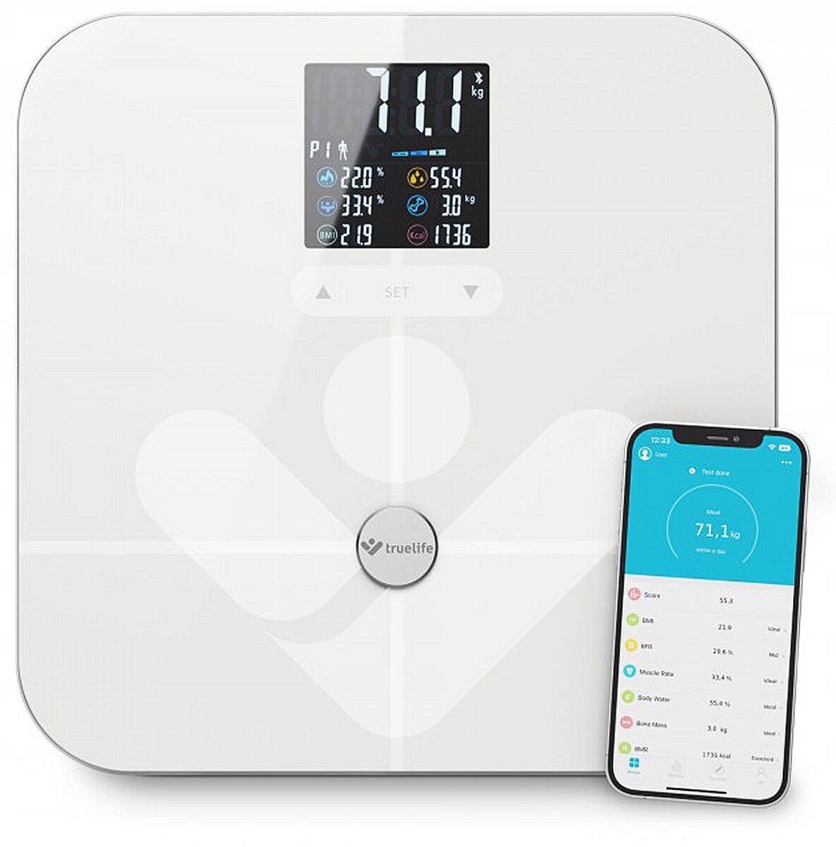 Waga łazienkowa TrueLife FitScale W7 BT White – Twoje zdrowie w zasięgu ręki