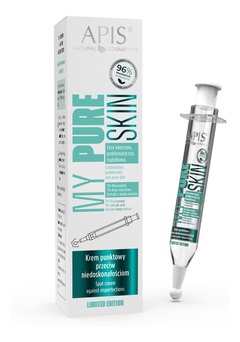 Apis My Pure Skin Krem punktowy przeciw niedoskonałościom 10ml – Skuteczne wsparcie dla czystej skóry