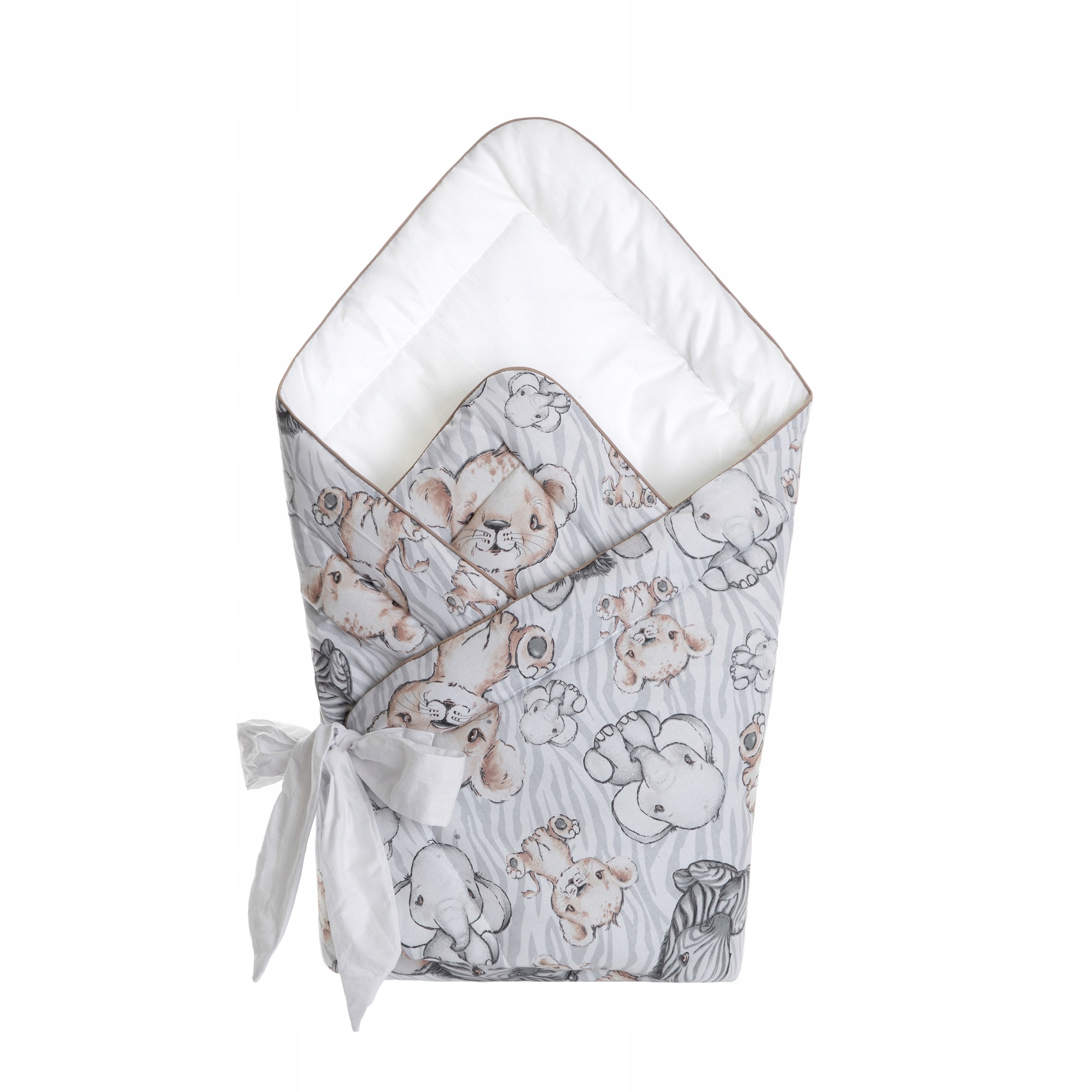 Rożek First Zebra i Lew – Komfortowy otulacz dla niemowląt