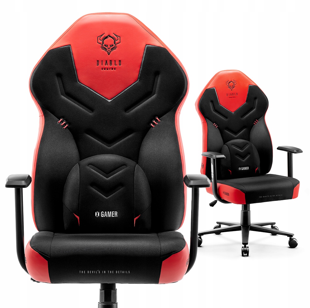 Fotel gamingowy Diablo X-Gamer 2.0 Normal Size Deep Red – Komfort i ergonomia w jednym