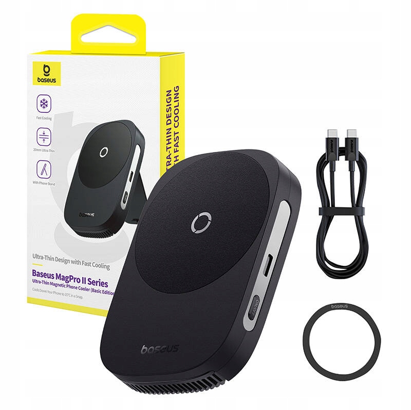 Uchwyt z chłodzeniem Baseus MagPro II Ultra-Thin (czarny) – Innowacyjne rozwiązanie dla Twojego smartfona