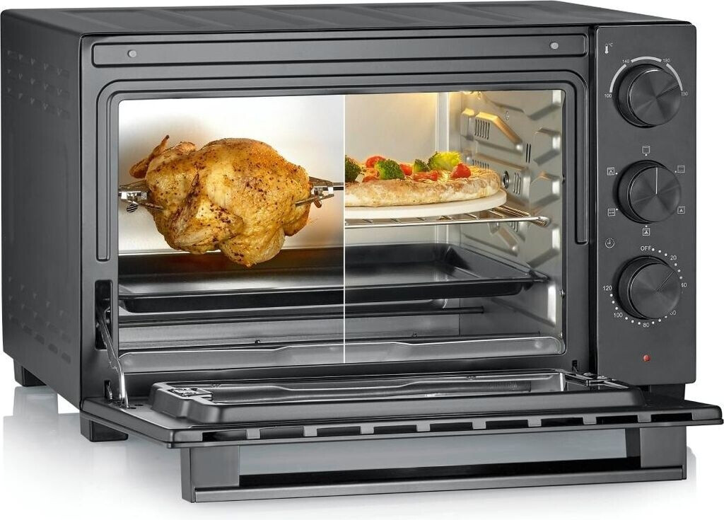 Bogaty zestaw akcesoriów – kamień do pizzy i rożen obrotowy