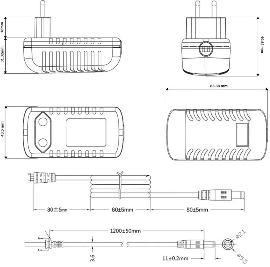 Wygodny horyzontalny adapter – Kompaktowy design i łatwość użytkowania