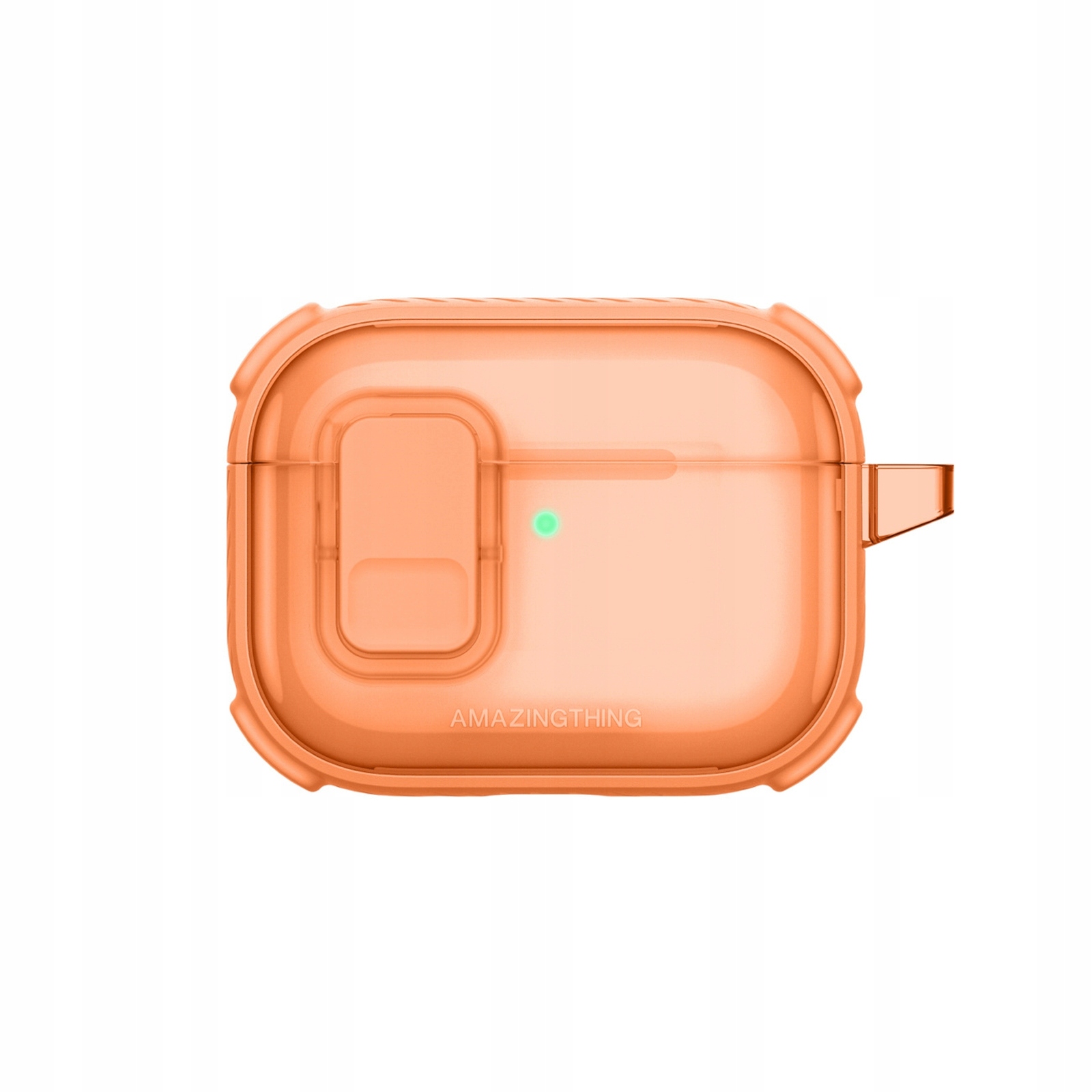 Etui ochronne do AirPods Pro 3 Titan Pro Mag Case Clear – Pomarańczowe z pełną ochroną