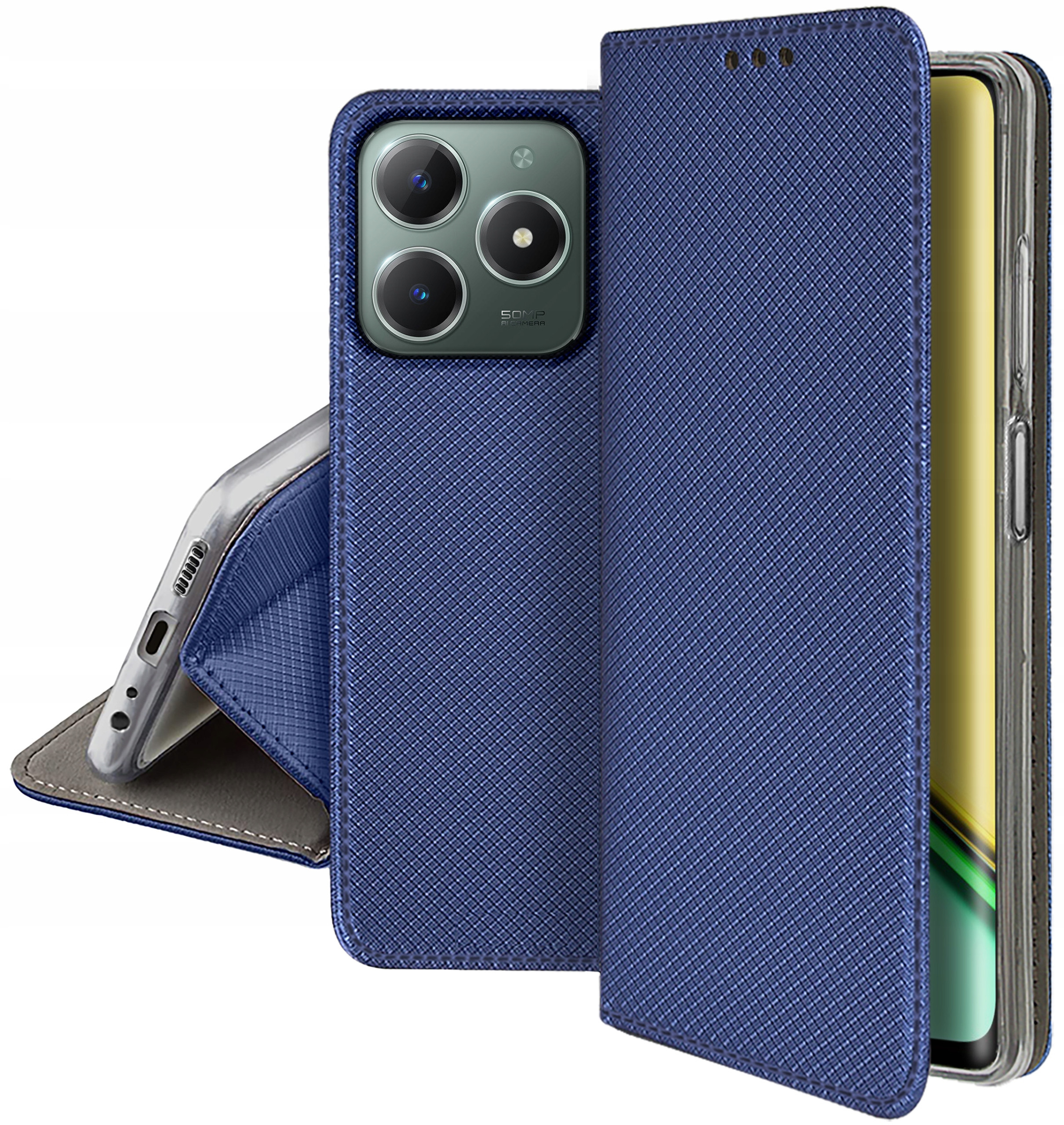 Wytrzymałe etui z klapką – Idealne dopasowanie do Realme C61 i C63
