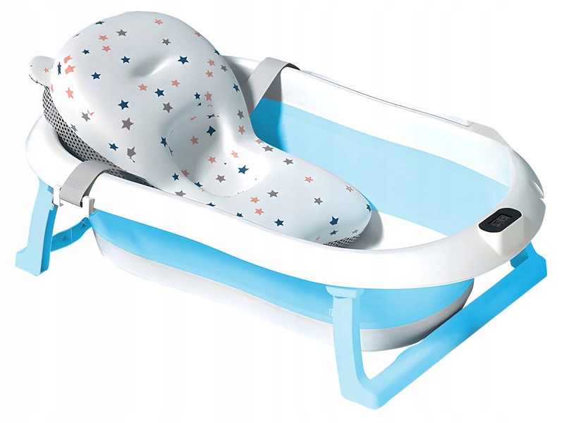 Wanienka EXTRALINK Kids – Niebieska wanienka z termometrem LED dla dzieci