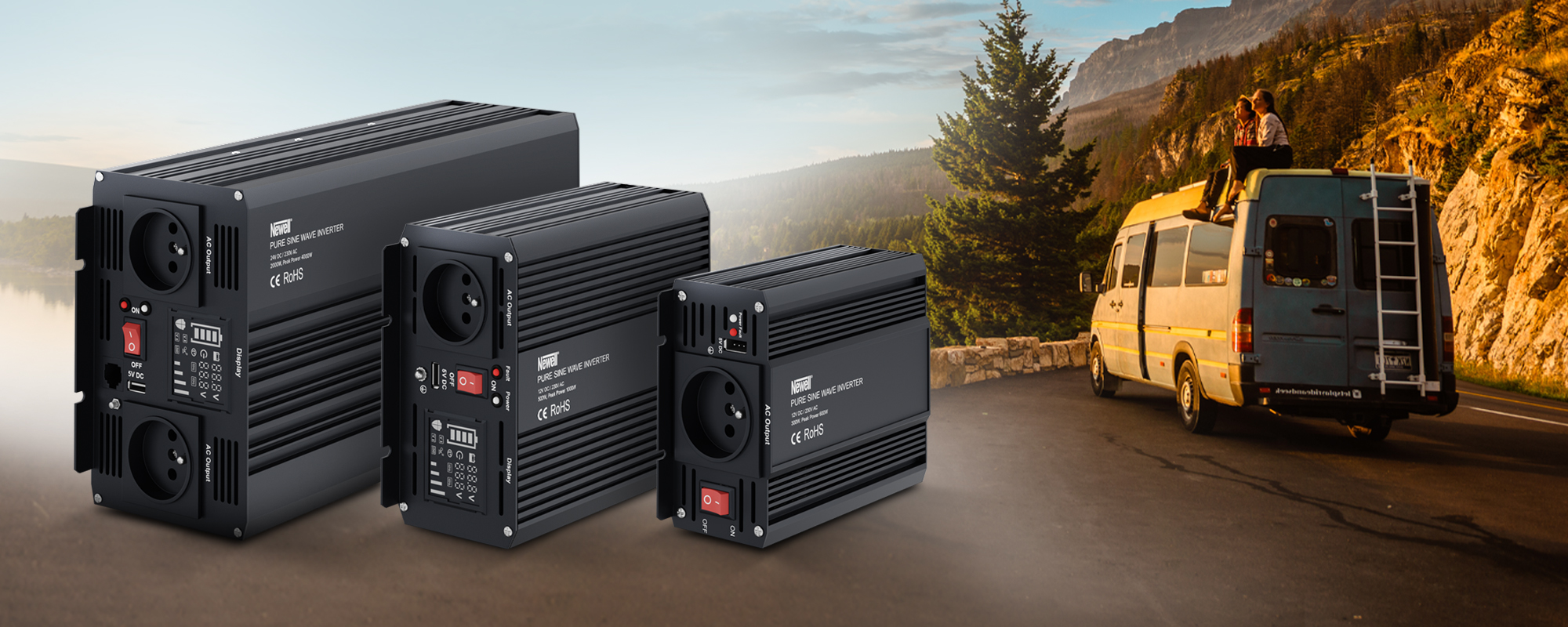 Przetwornica napięcia Newell z czystą sinusoidą - 12 V _ 230 V, 300 W