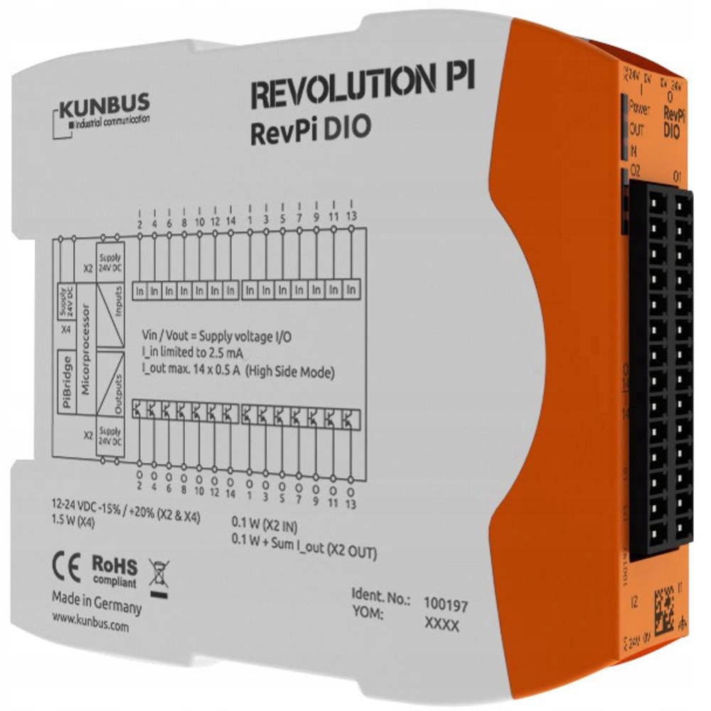 Moduł rozszerzeń PLC Revolution Pi RevPi DIO PR100197 – Nowoczesne rozwiązanie dla automatyki