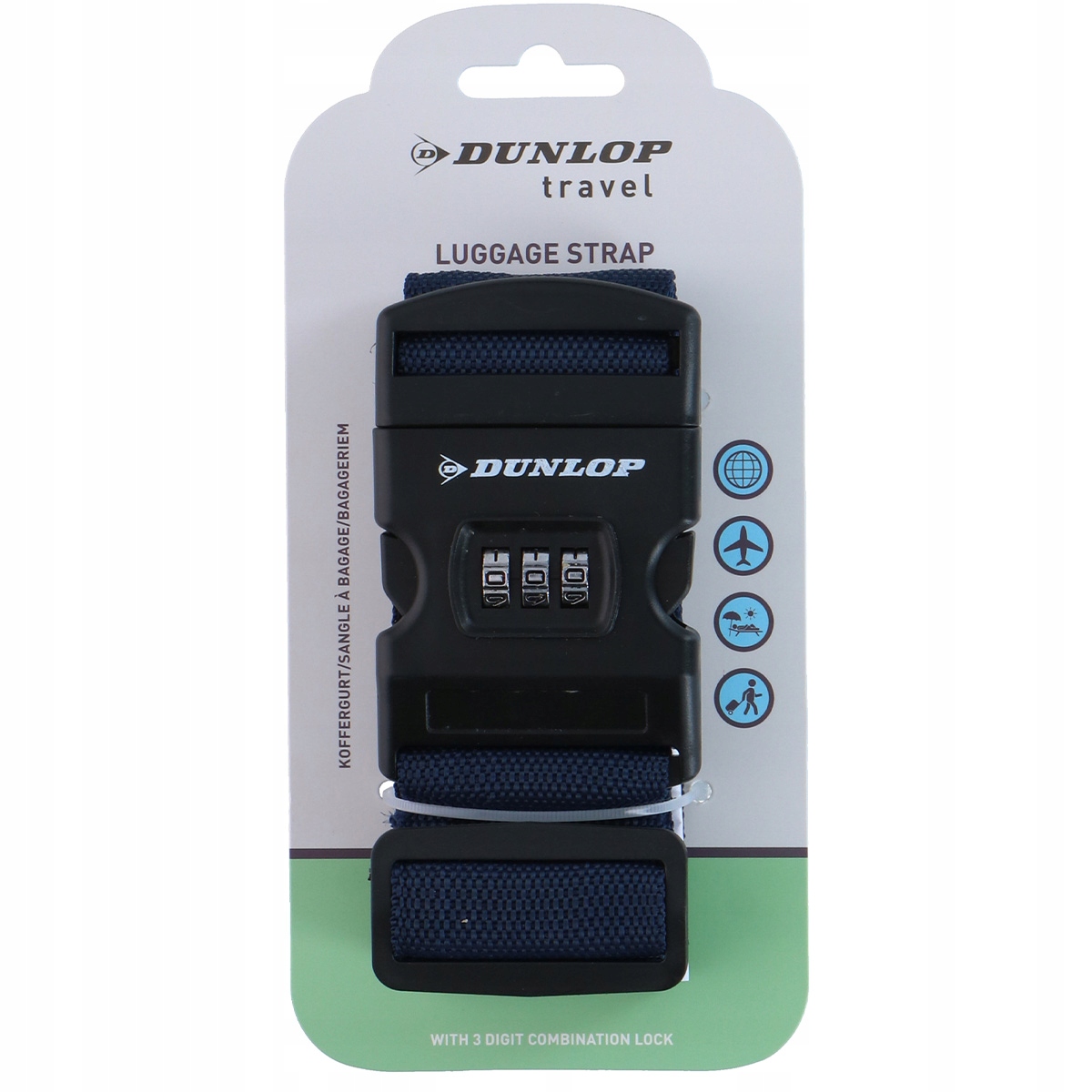Uniwersalny Pas Zabezpieczający do Walizki Spinający na Szyfr Dunlop – Ochrona Twojego Bagażu