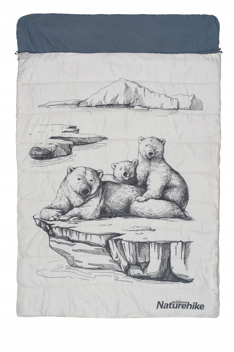Śpiwór dwuosobowy NH21MSD06 - Polar Bear – Idealny towarzysz na kemping