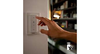 Sterowanie za pomocą dołączonego bezprzewodowego regulatora przyciemniania Philips Hue