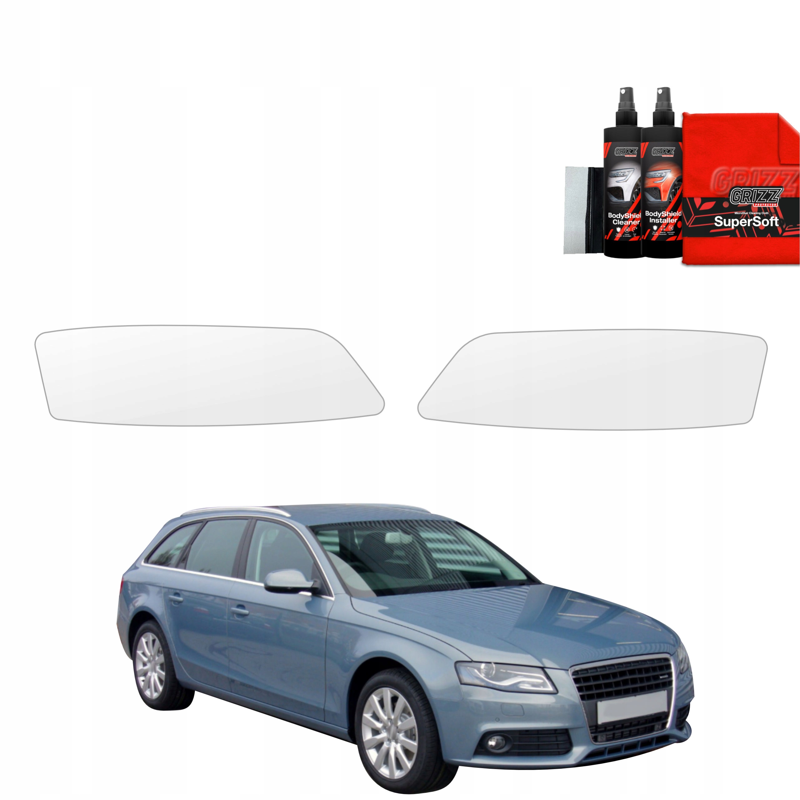Folia ochronna na lampy GrizzGlass BodyShield do Audi A4 B8 Avant (2007-2011) – Ochrona Twojego pojazdu