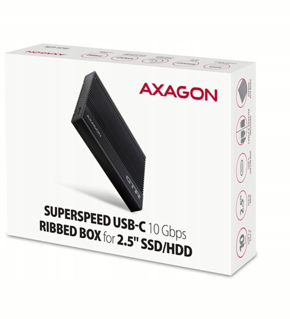 Obudowa zewnętrzna AXAGON EE25-GTR 2.5 SSD/HDD – Wydajność i styl w jednym