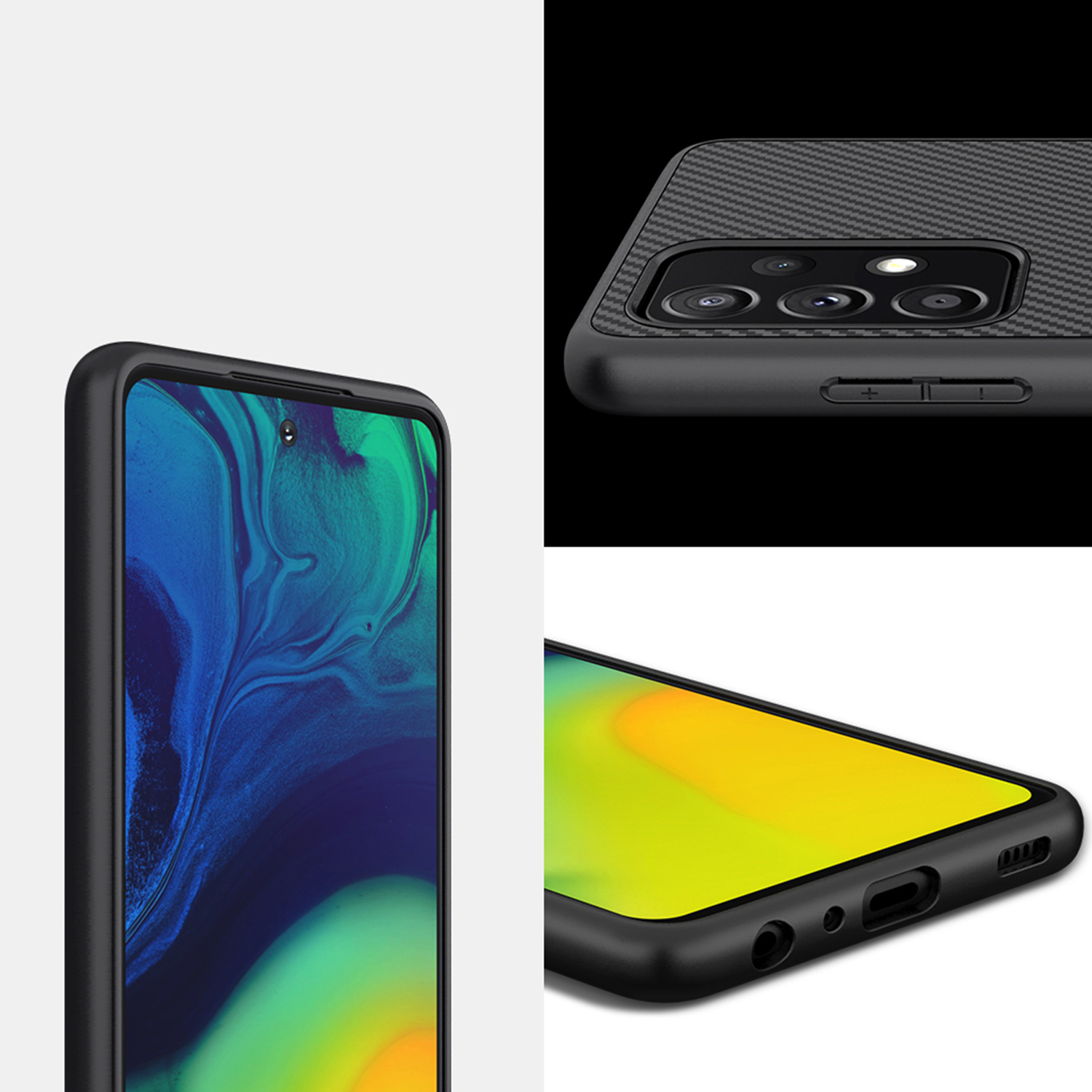 Etui Nillkin Synthetic Fiber dla Samsung Galaxy A52 5G/4G - Wysokiej jakości włókno węglowe