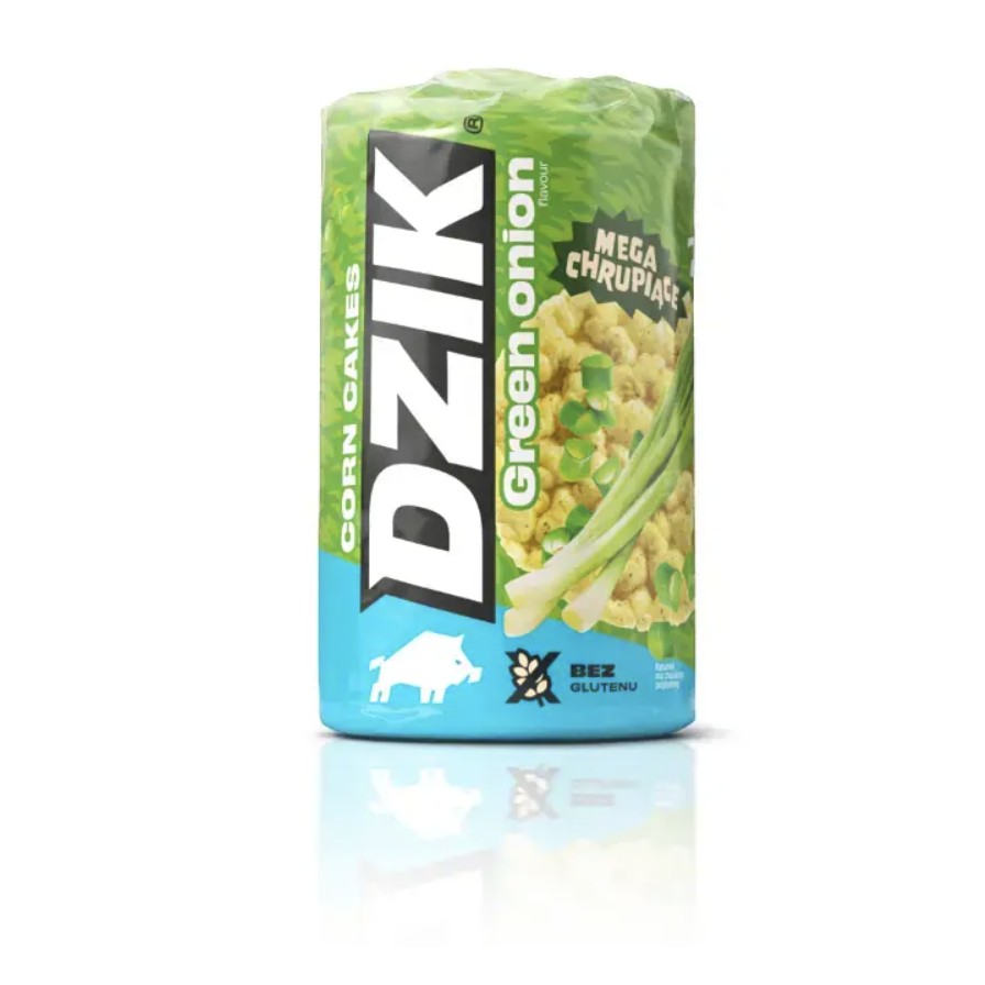 Dzik Wafle kukurydziane o smaku zielonej cebulki 120 g* – Chrupiąca przekąska dla każdego