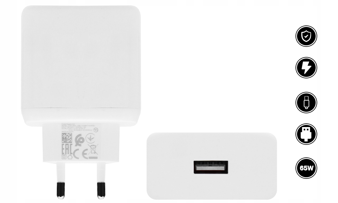 Wydajność ładowania – Prąd wyjściowy 65W dla maksymalnej efektywności