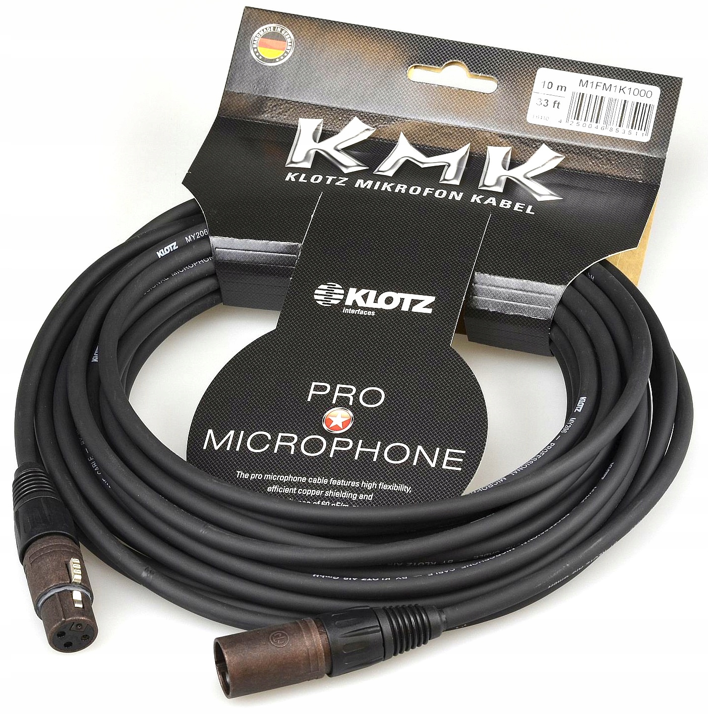 KLOTZ KMK Kabel mikrofonowy przedłużacz XLR 10m – Profesjonalna jakość dźwięku
