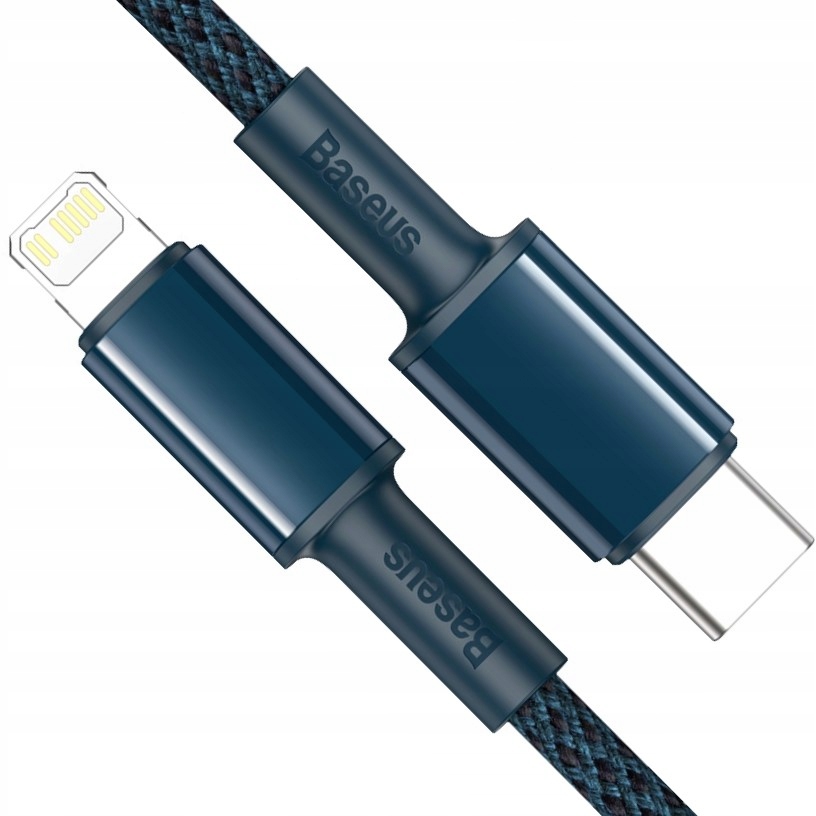 Kabel BASEUS USB-C - Lightning 2 m Niebieski – Szybkie ładowanie i transfer danych