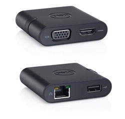 Adapter złącza USB 3.0 do HDMI/VGA/Ethernet/USB 2.0 firmy Dell — zdjęcie produktu