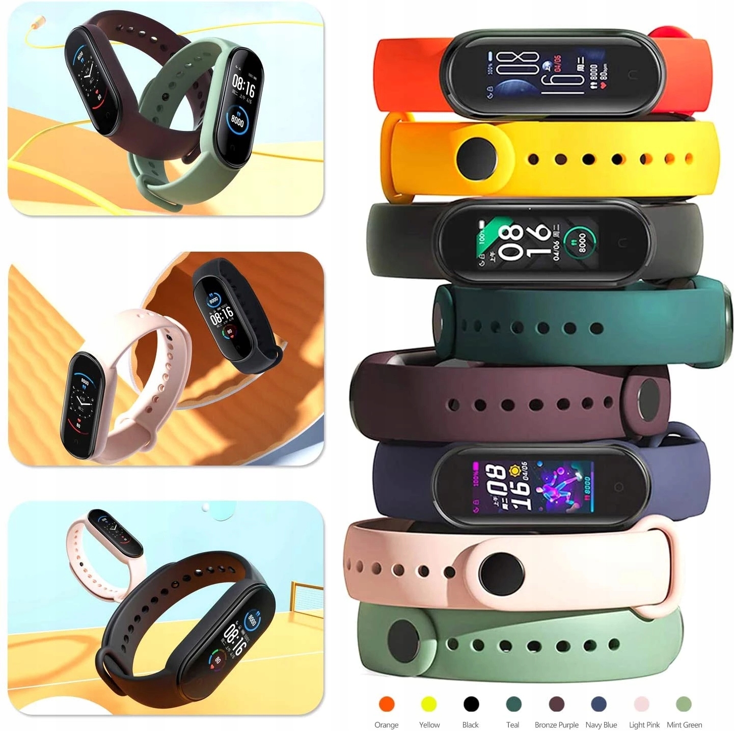 Kompatybilność z modelami – Pasuje do Xiaomi Mi Band 5, 6 i 7