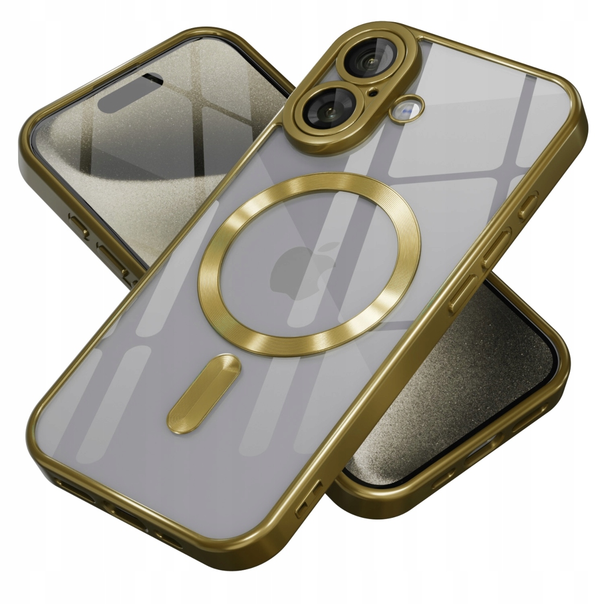 Cechy produktu – Przezroczysto-złote plecki z wysokiej jakości materiałów