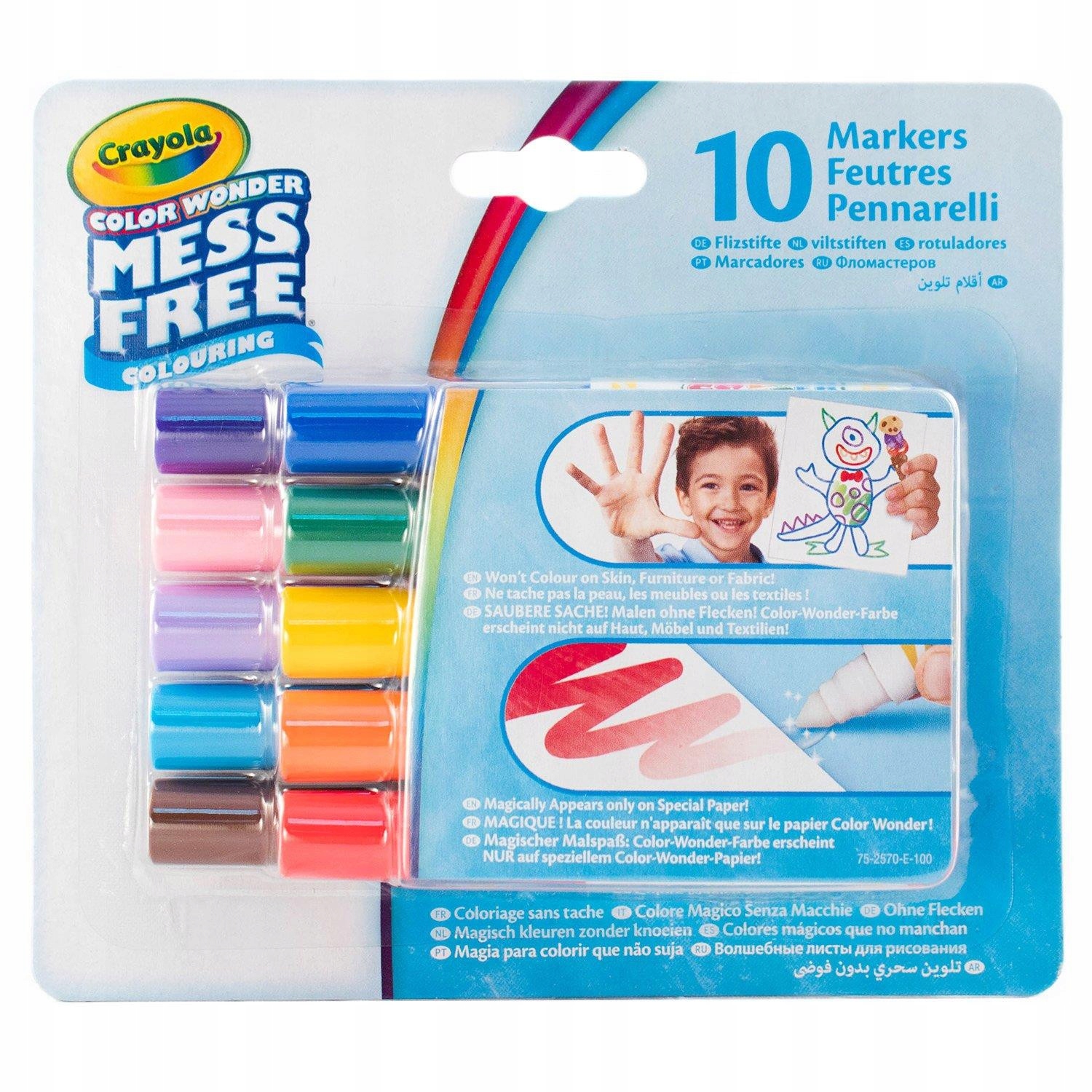 Crayola Color Wonder Classic Mini Markers 10 Pcs – Kolorowe i bezpieczne dla dzieci
