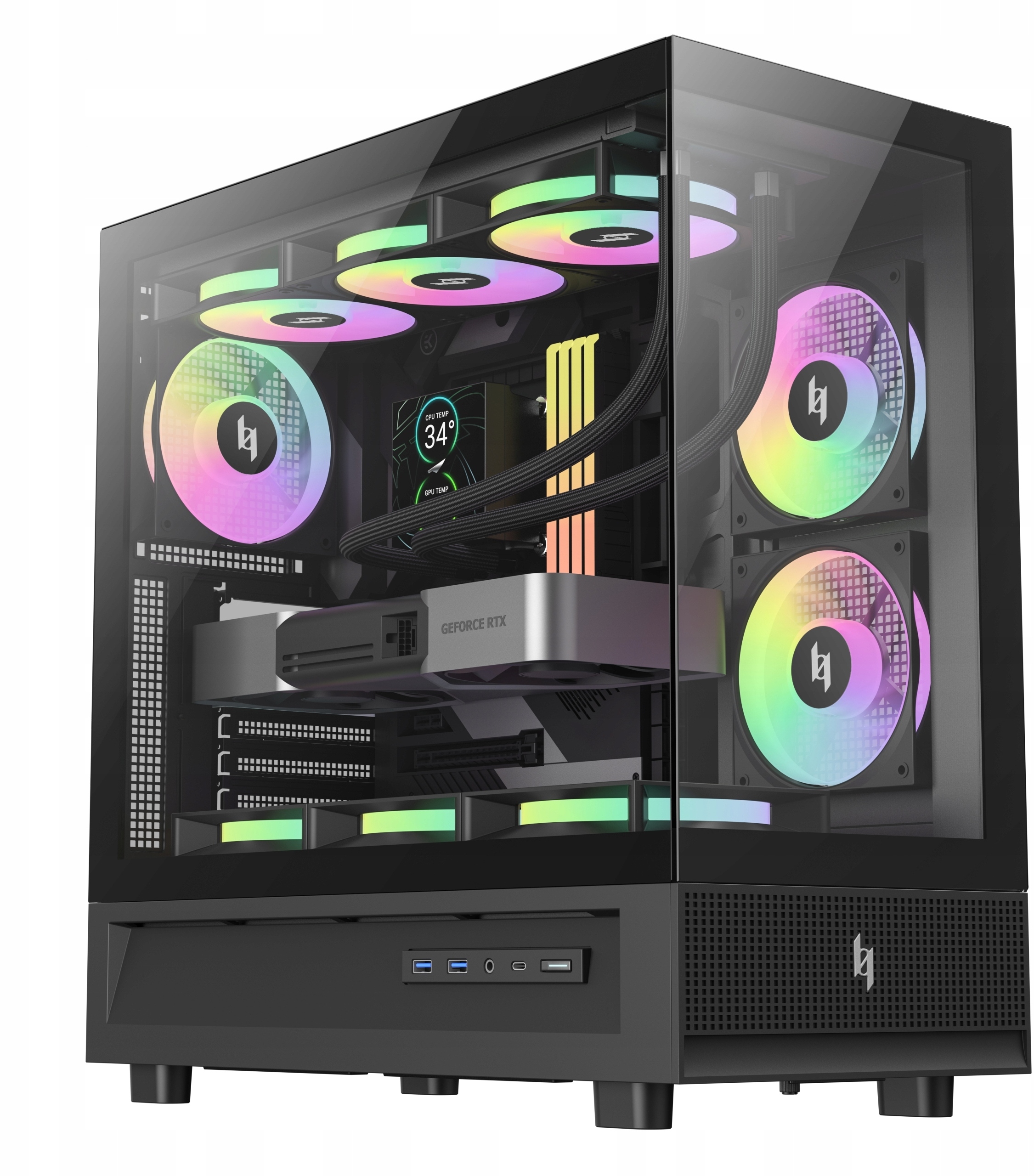 GameMax NEX C51 BK – Elegancka obudowa komputerowa w kolorze czarnym