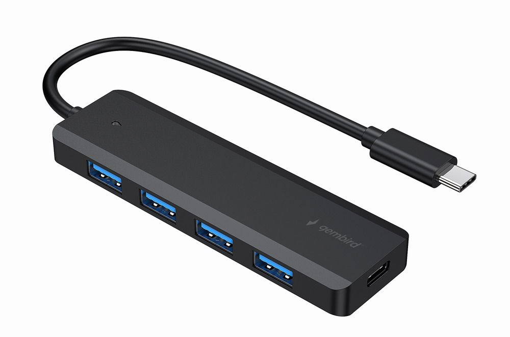 GEMBIRD Hub USB 3.1 (GEN 1) typu C 4-portowy czarny – Idealne rozwiązanie do rozbudowy Twojego komputera