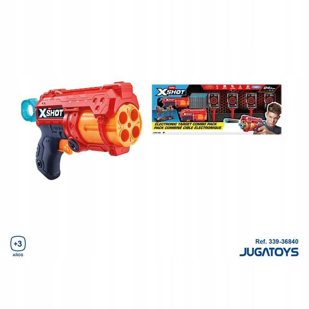 ZURU XSHOT Interaktywna tarcza & Fury 4 – Doskonała zabawa dla dzieci