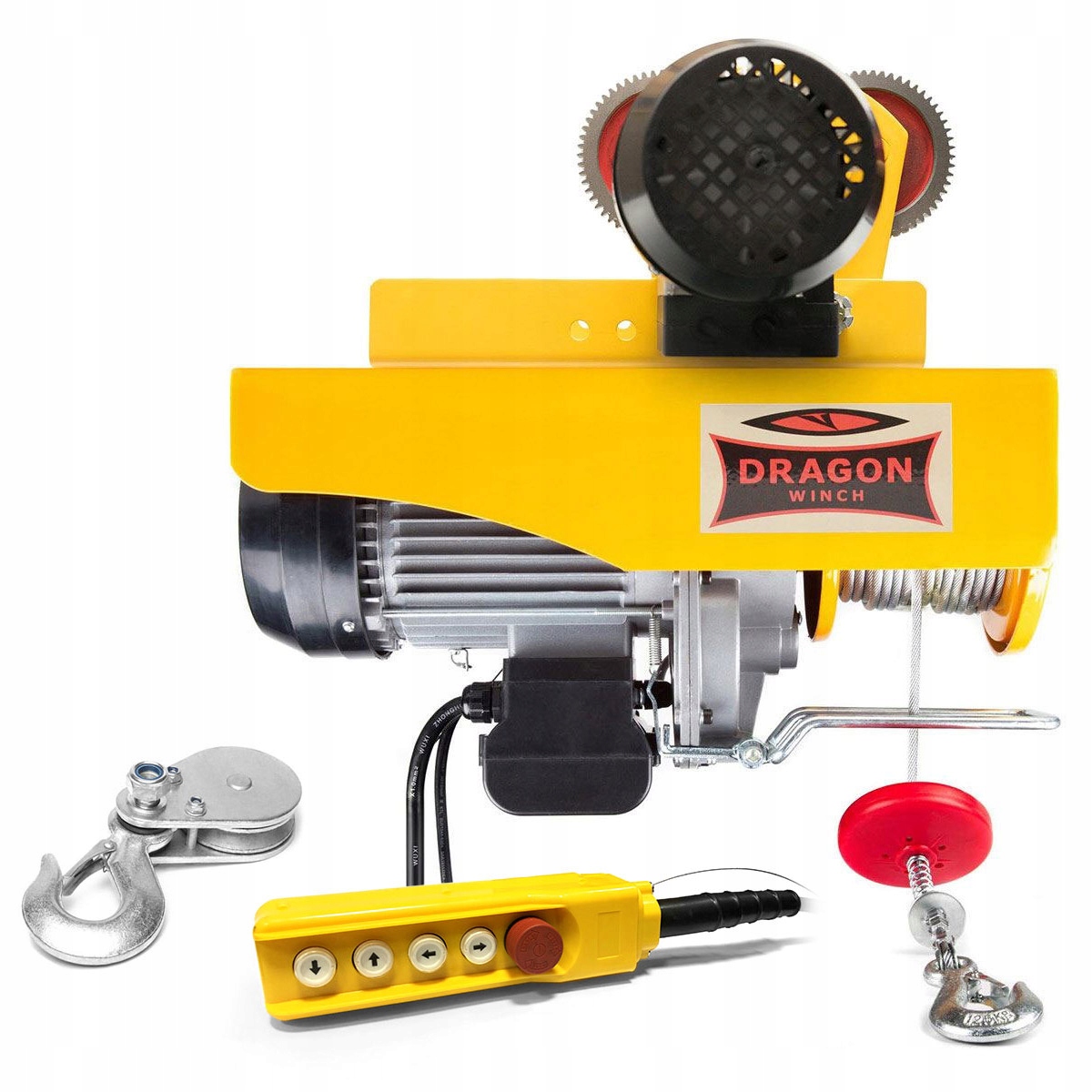 Dragon Winch Zestaw wciągarka i wózek elektryczny 230V DWI HD 230V 12 m, nośność 300/600 kg – Niezawodne rozwiązanie do transportu