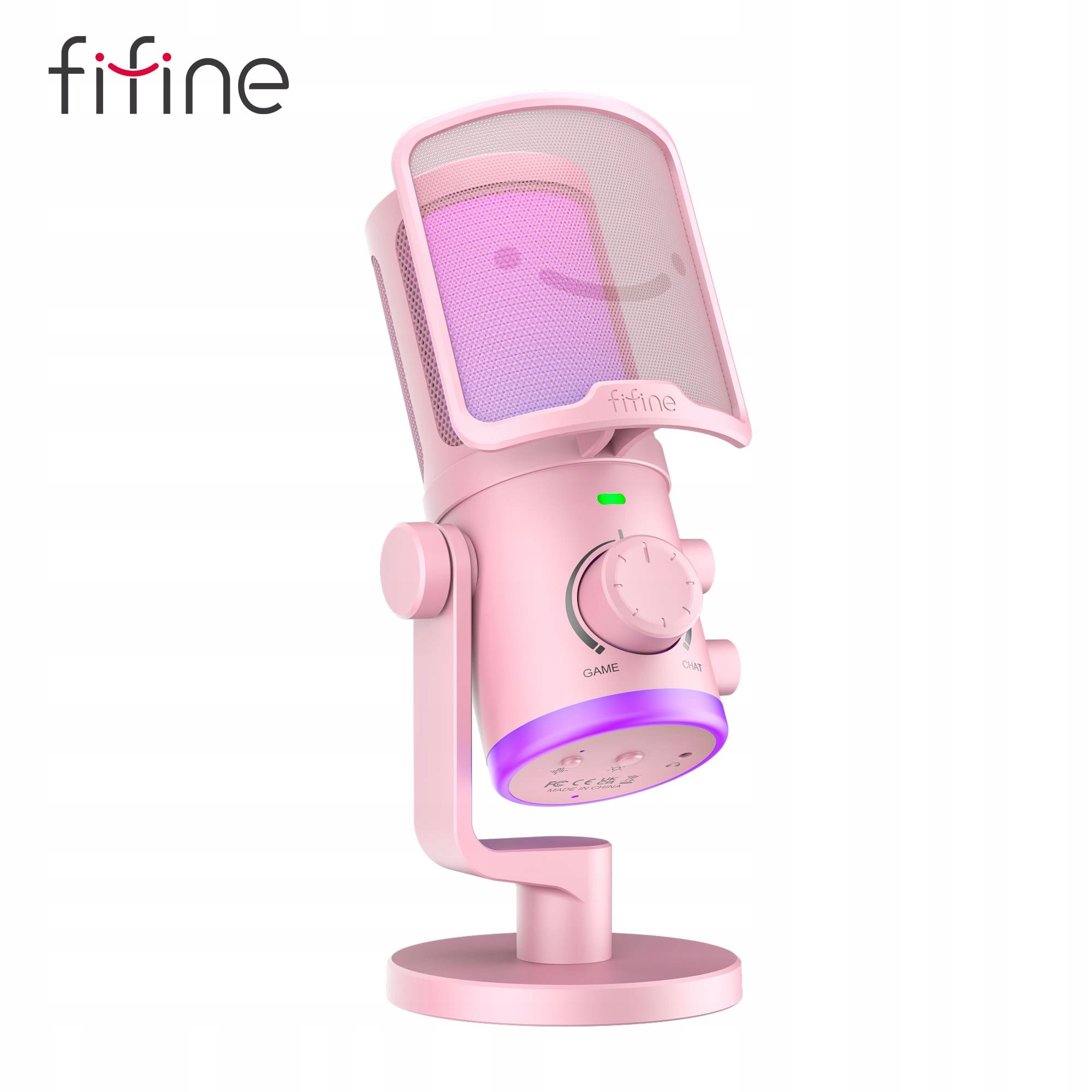 Mikrofon pojemnościowy studyjny FIFINE AM6P z TŁUMIENIEM SZUMÓW RGB – Idealny do streamingu i nagrywania