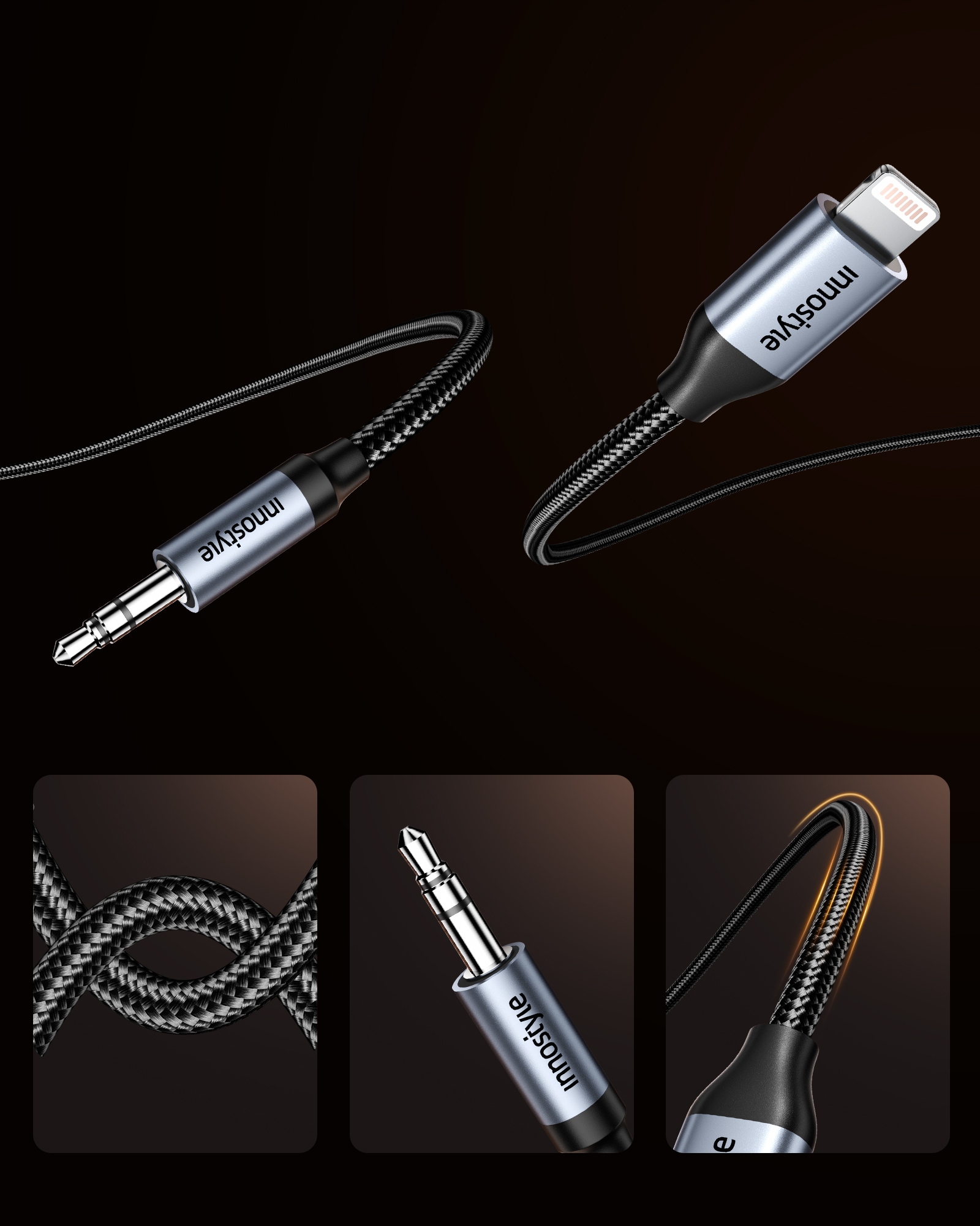 Wytrzymały kabel nylonowy – idealny do gier i muzyki