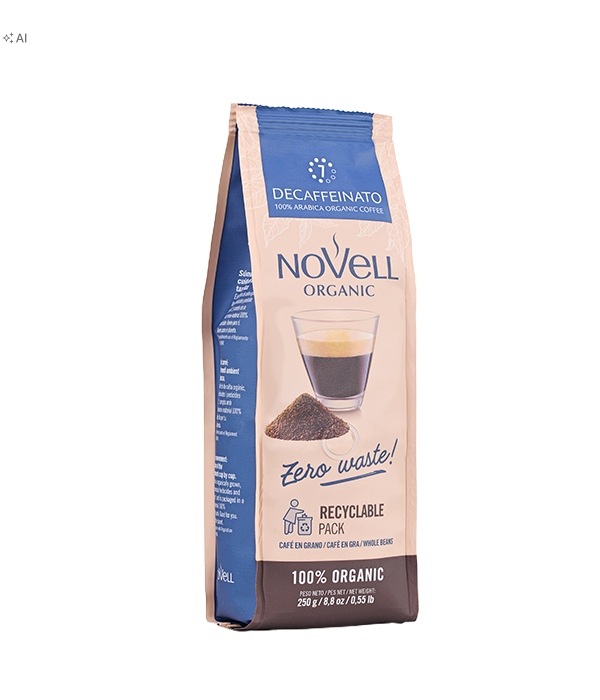 Novell Zero Waste Dekaff 0,25 kg mielona – Bezkompromisowy smak kawy bez kofeiny