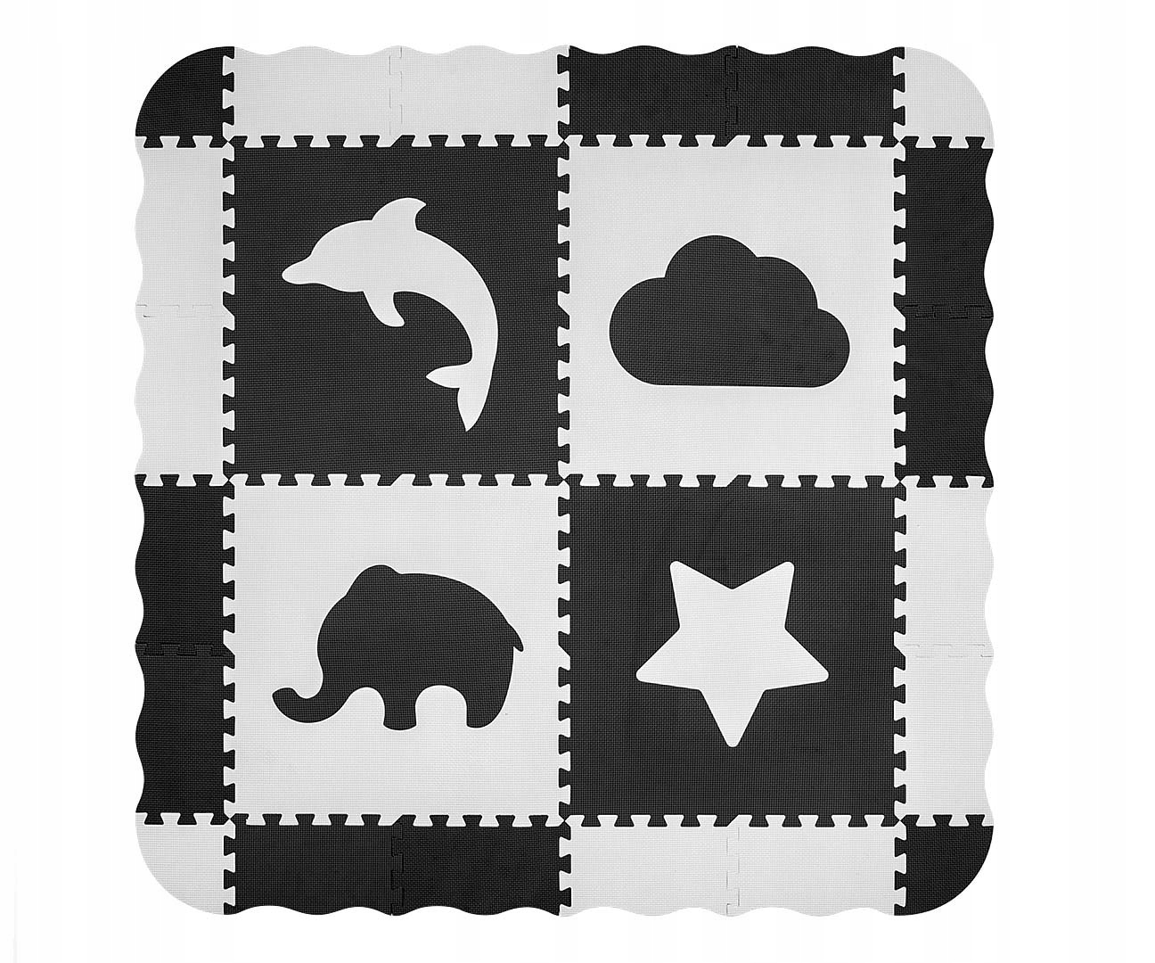 Mata piankowa puzzle Jolly 2x2 - Grey – Idealna do zabawy i nauki