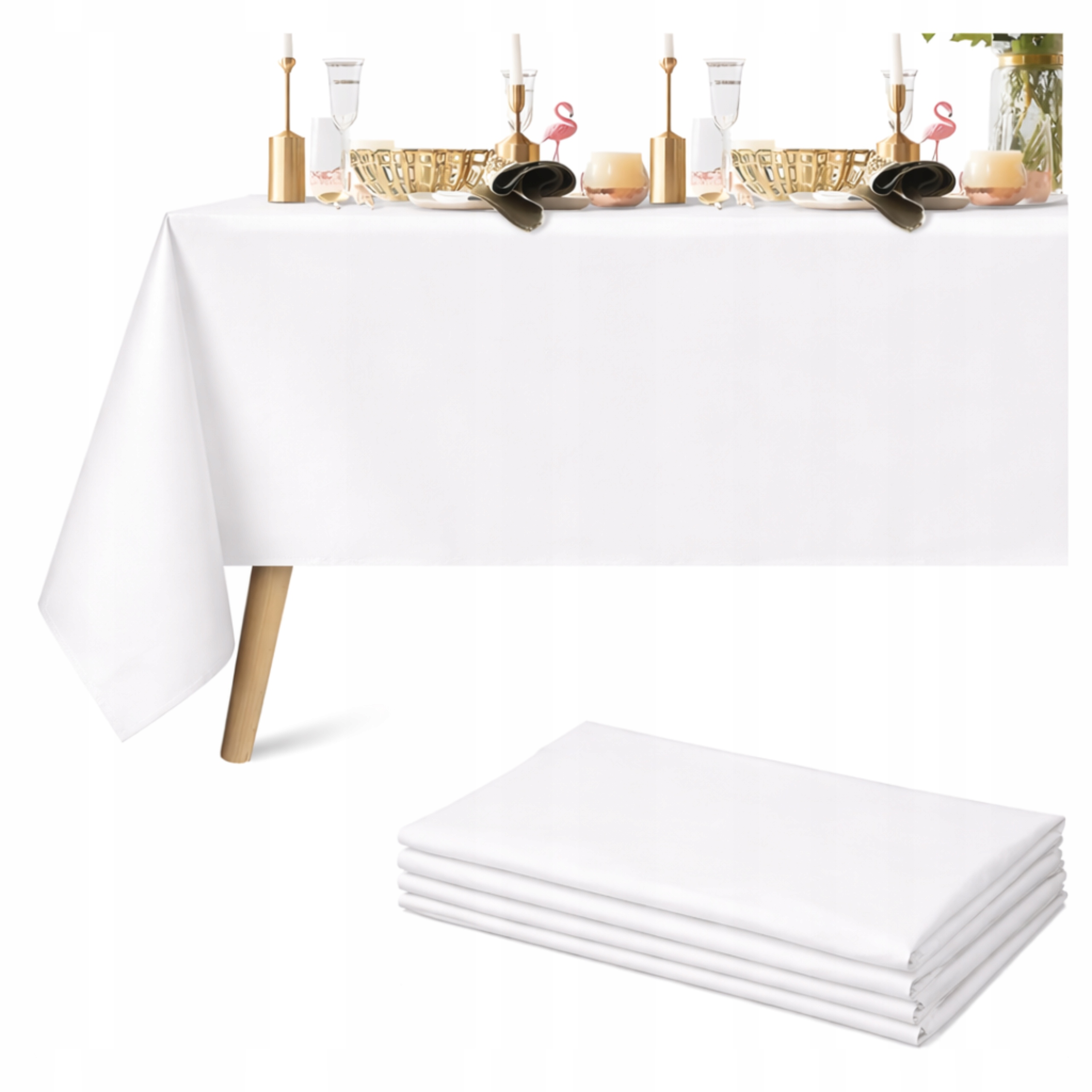 Obrus na Stół Plamoodporny Biały 137x274cm – Elegancja i funkcjonalność w jednym