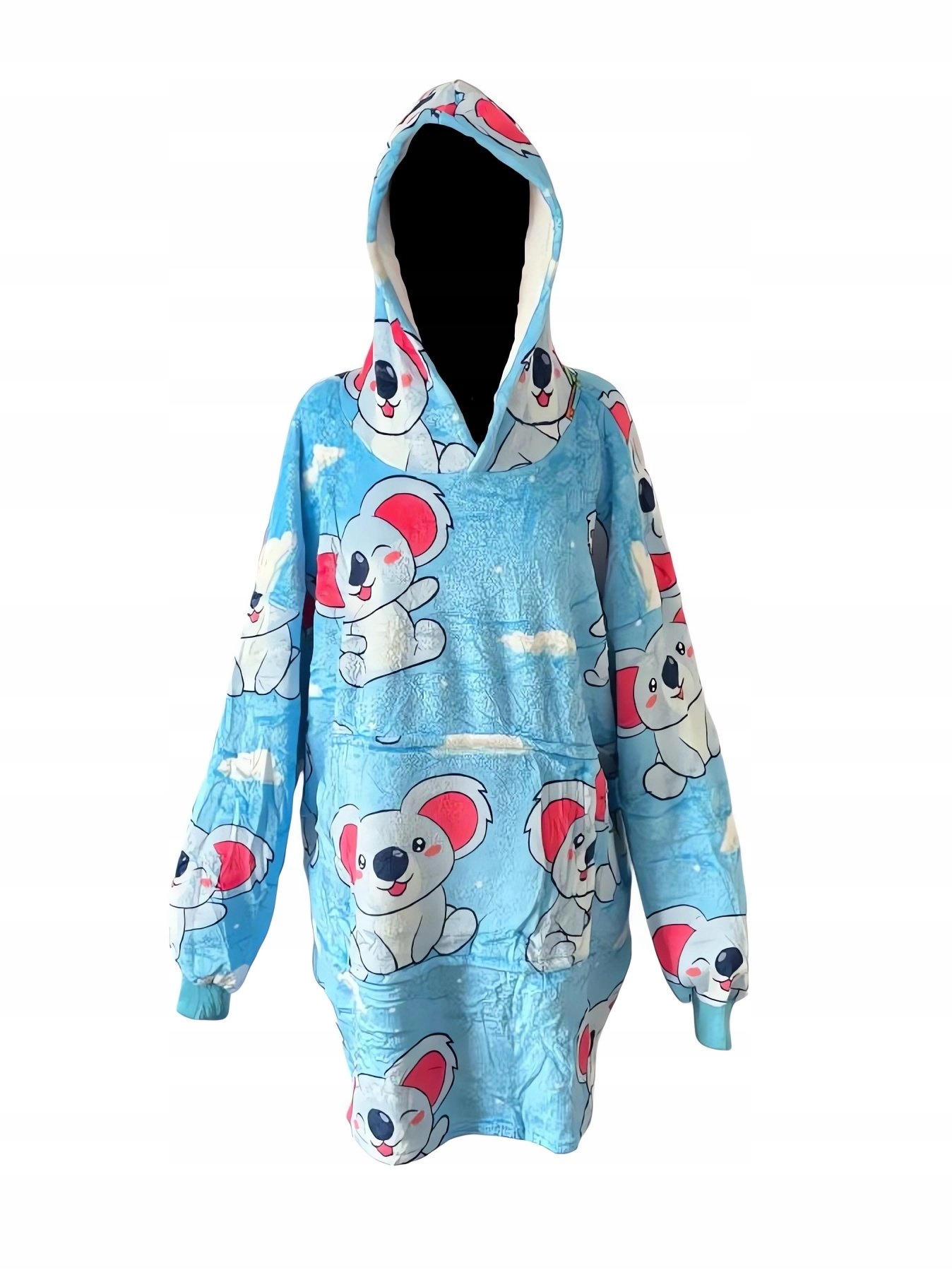 Praktyczny kaptur i obszerne rękawy