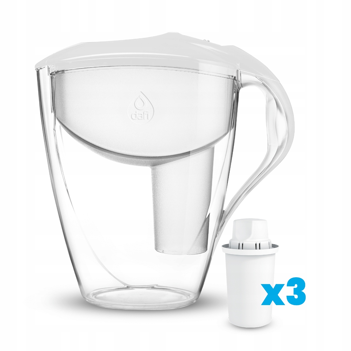 Dzbanek filtrujący Dafi ASTRA biały 3l manualny 3 x Classic – Idealne rozwiązanie dla Twojej kuchni