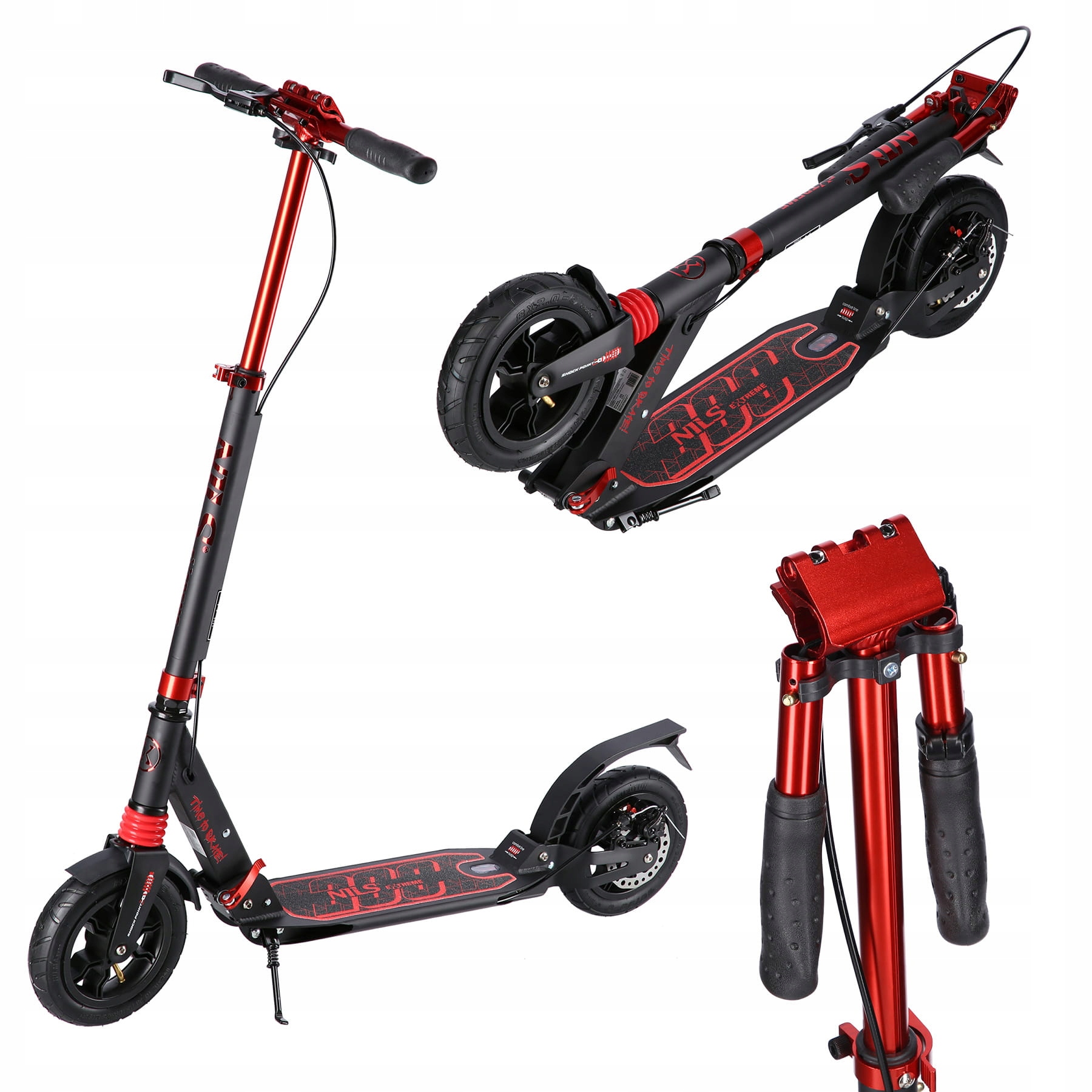 Hulajnoga HM209T BLACK-RED z hamulcem tarczowym Nils Extreme – Twoje idealne rozwiązanie do miejskiej mobilności