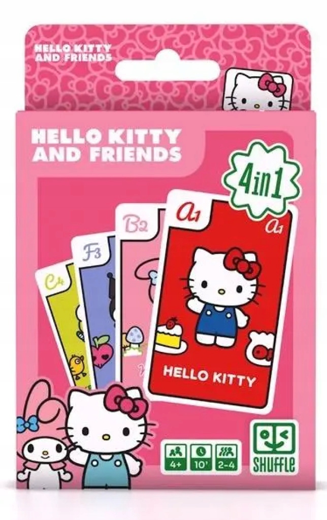 Zestawy gier Shuffle Hello Kitty 4w1 – Rozrywka dla całej rodziny