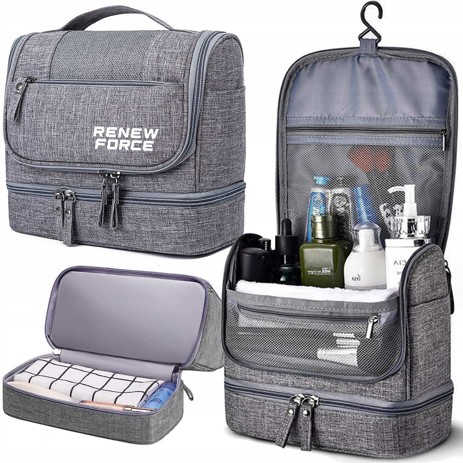 Oddzielna kieszeń na dnie – Ochrona dla Twoich kosmetyków