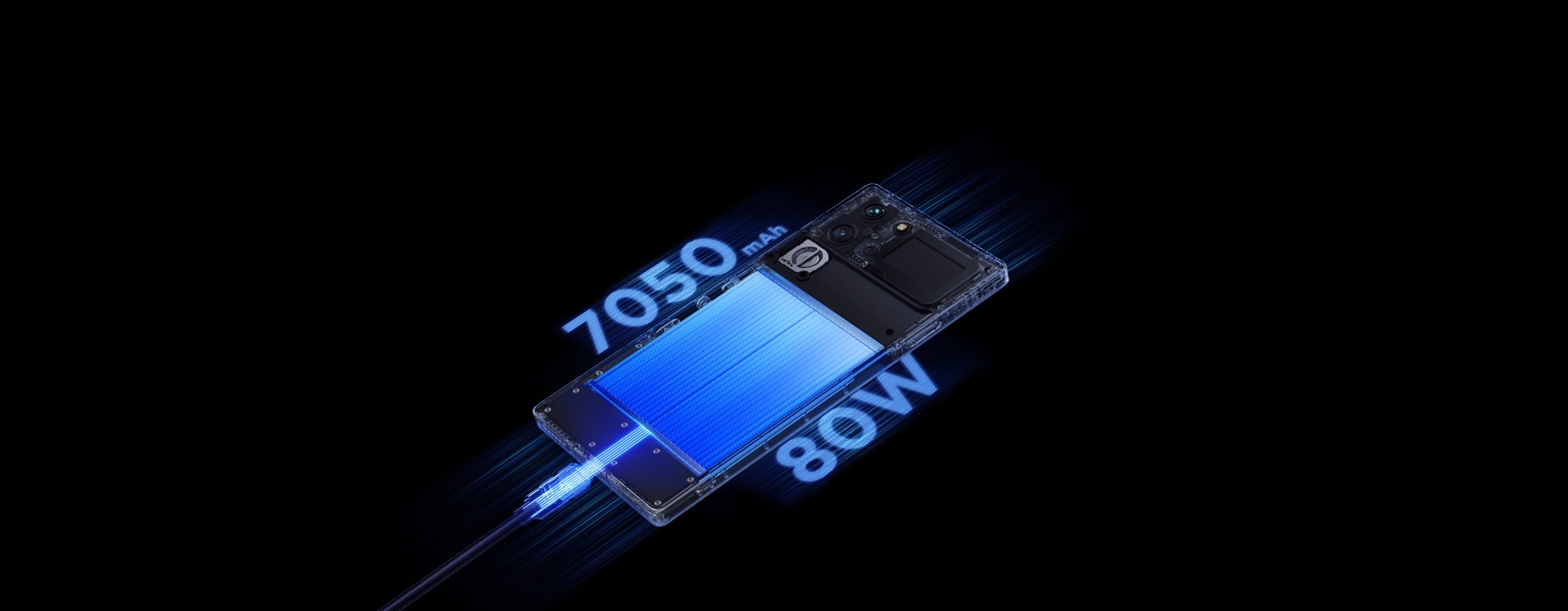 Potężna bateria 7050 mAh z szybkim ładowaniem 80 W