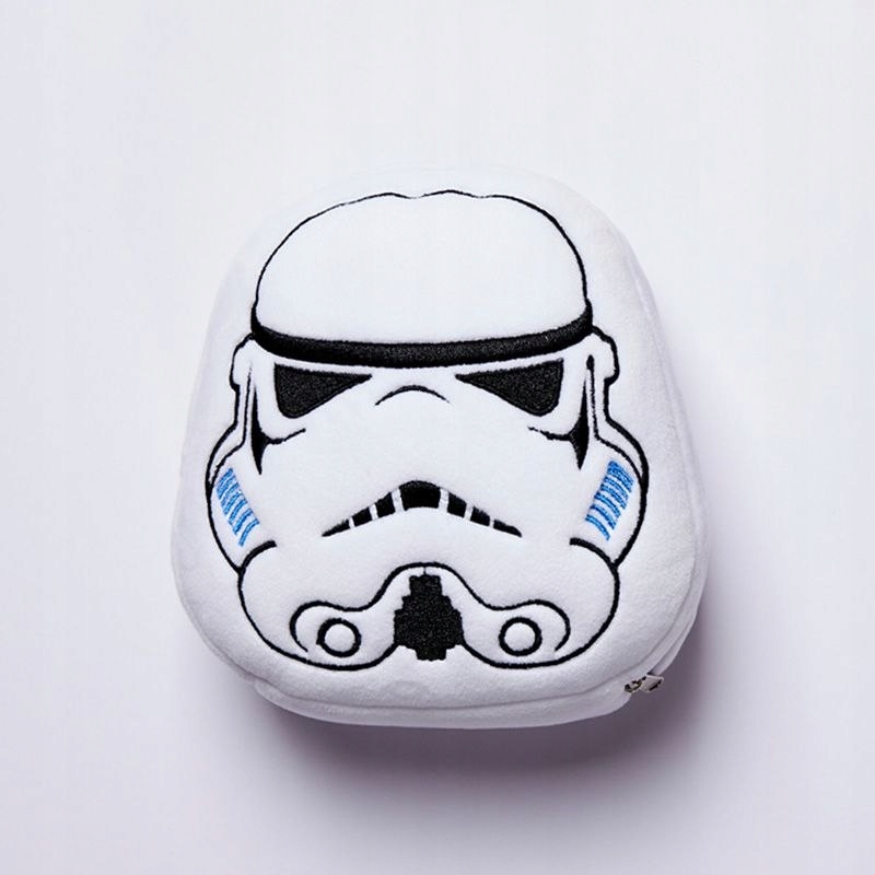 Relaxeazzz Star Wars Stormtrooper Pluszowy Zestaw: Poduszka + Opaska Na Oczy – Idealny towarzysz podróży