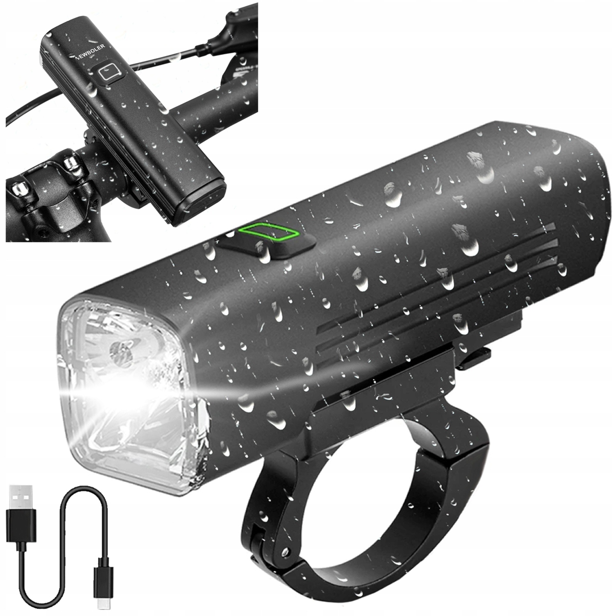 Lampka rowerowa LED 1200LM 4800mAh Newboler LIG113 – Doskonałe oświetlenie na każdą trasę