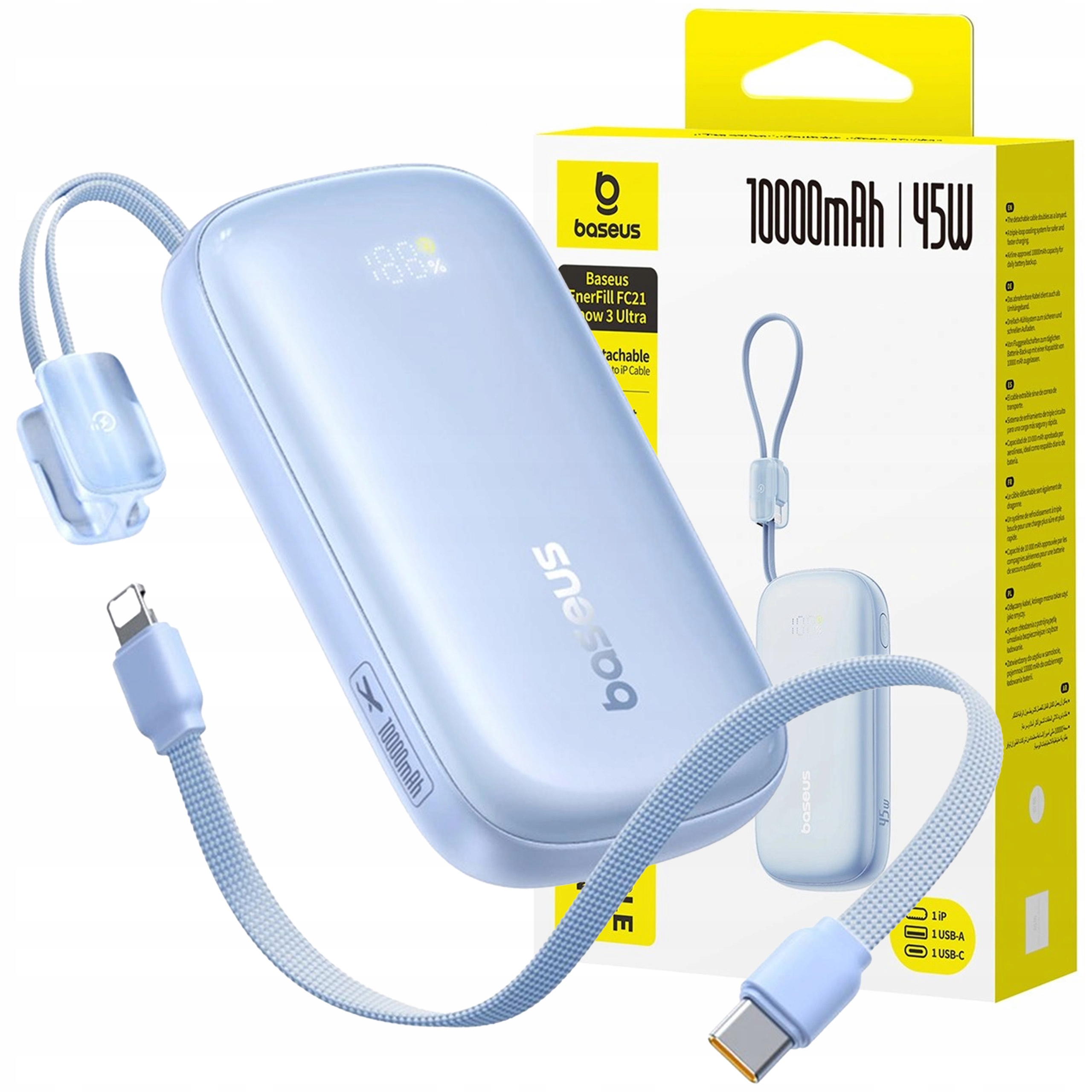 Powerbank 10000mAh 45W EnerFill FC21 Qpow 3 – Niezawodne źródło energii w podróży