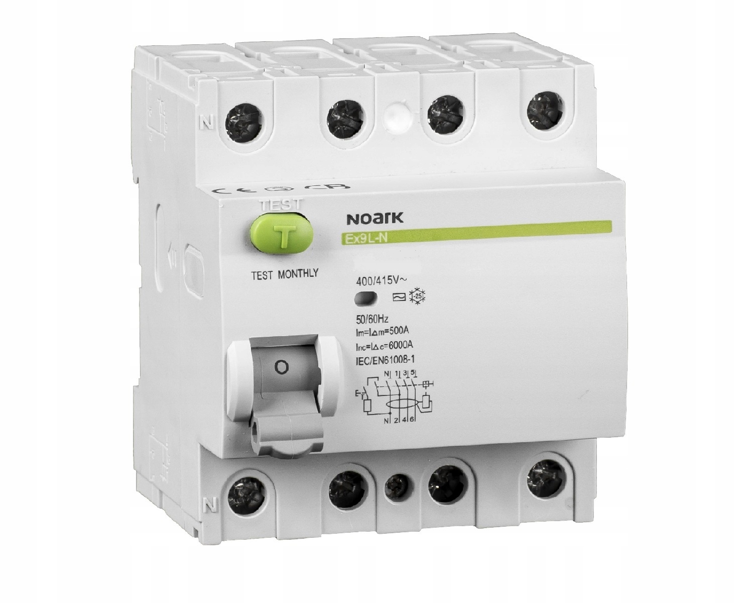 Wyłącznik różnicowoprądowy Noark Ex9L-N 108361 – Bezpieczeństwo w Twoim domu