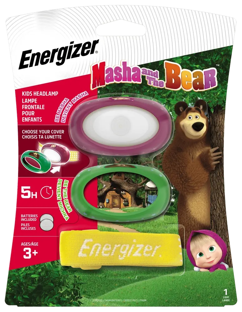 Latarka czołowa Masha&Bear – Idealna dla dzieci