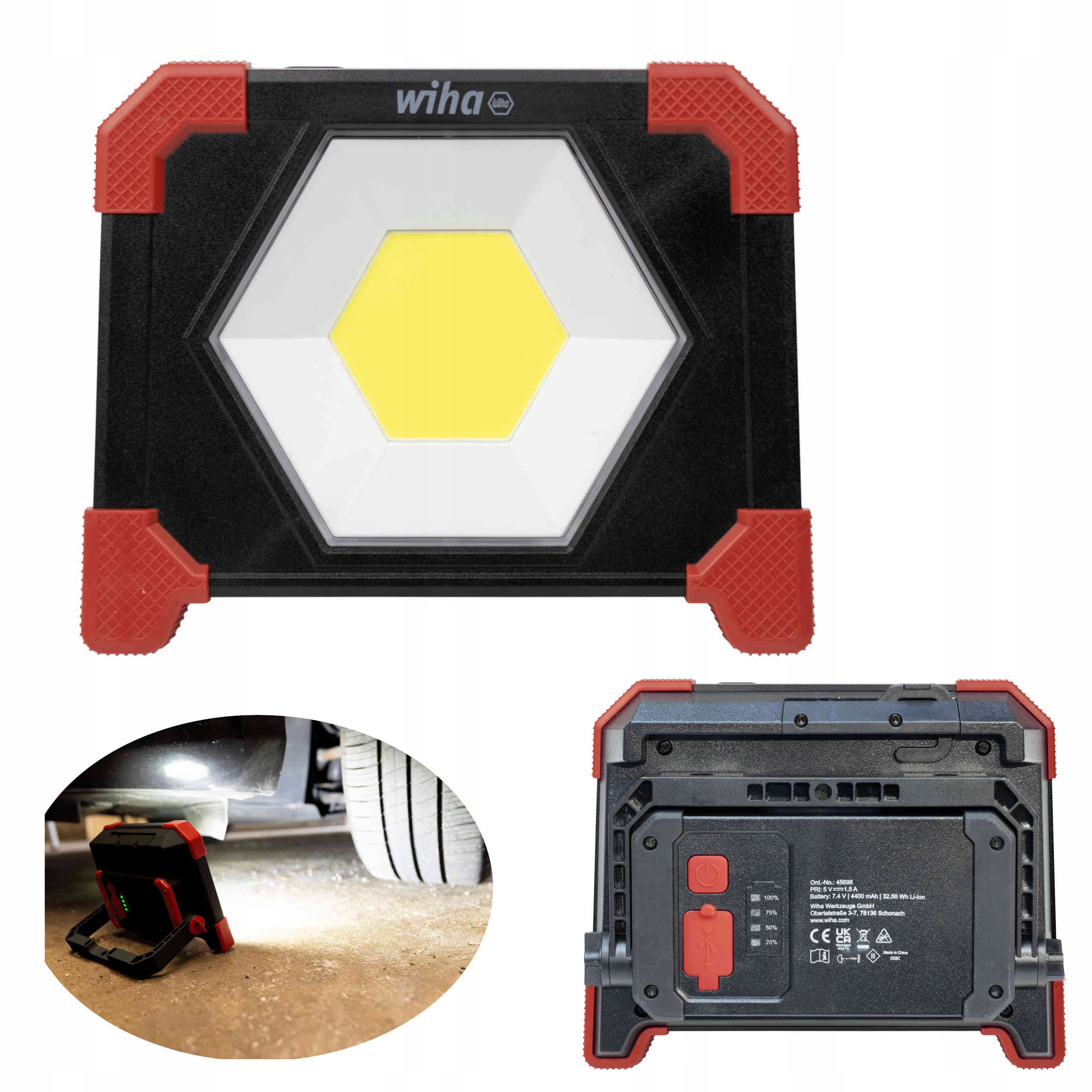 Wiha Akku-Baustrahler 30W, 3000 lm – Niezawodne oświetlenie w każdych warunkach